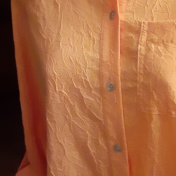 NWT Additions by Chico's orange button down shirt - Picture 5 of 10